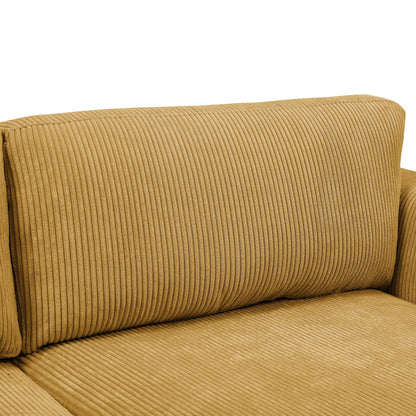 Divano con gonna imbottita in velluto a coste - 39 P x 84,5 L x 33 A