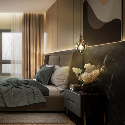 Lampada a sospensione moderna in ottone Coria Mid-Century, 1 luce, elegante, dimmerabile, per isola cucina, vetro scanalato, sala da pranzo