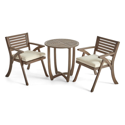 Set da bistrot in legno da esterno Coronado da 3 pezzi di Christopher Knight Home - N/D
