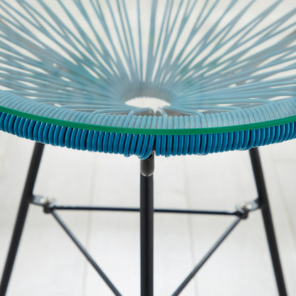 Corvus Sarcelles Set da bistrot Acapulco in vimini moderno da 3 pezzi