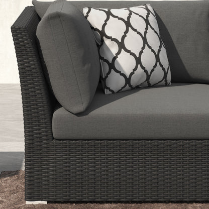 Set da conversazione per patio in vimini e alluminio Corvus da 8 pezzi