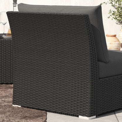 Set da conversazione per patio in vimini e alluminio Corvus da 8 pezzi