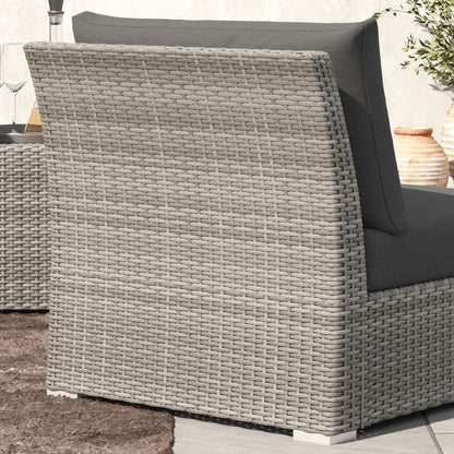 Set da conversazione per patio in vimini e alluminio Corvus da 8 pezzi