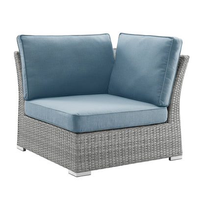 Set da conversazione per patio in vimini e alluminio Corvus da 8 pezzi