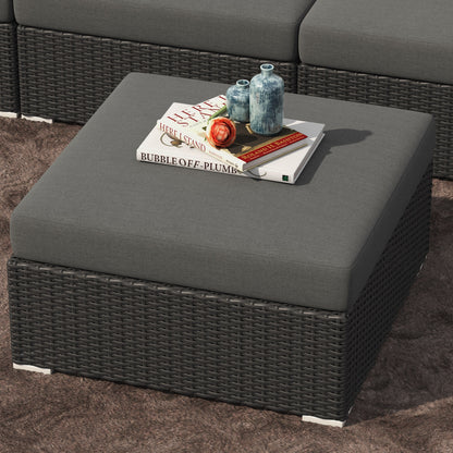 Set da conversazione per patio in vimini e alluminio Corvus da 8 pezzi