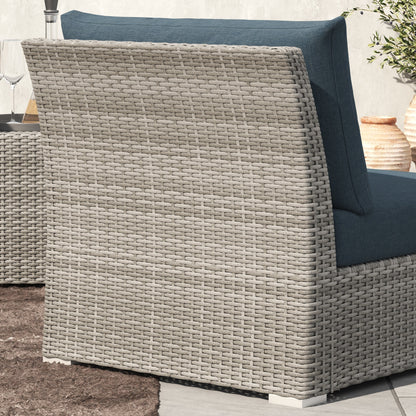 Set da conversazione per patio in vimini e alluminio Corvus da 8 pezzi