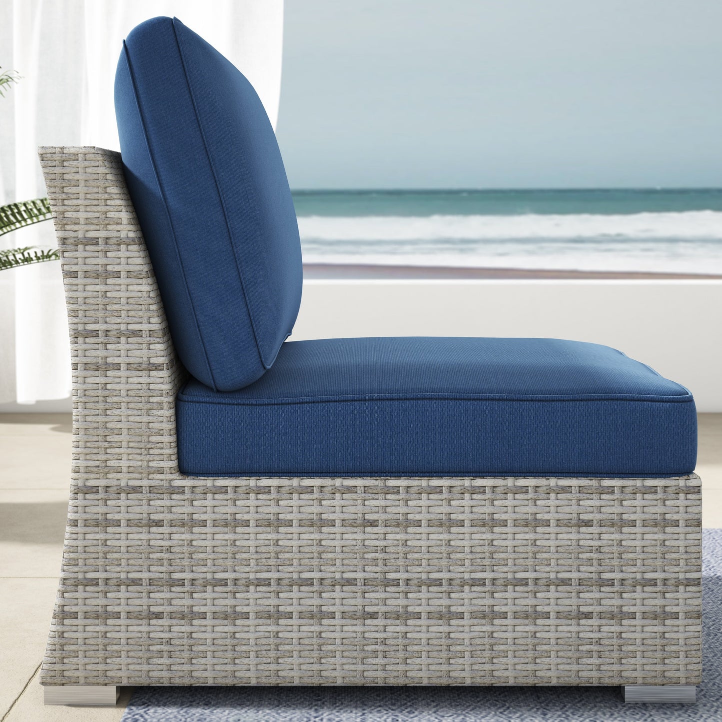 Set da conversazione per patio in vimini e alluminio Corvus da 8 pezzi