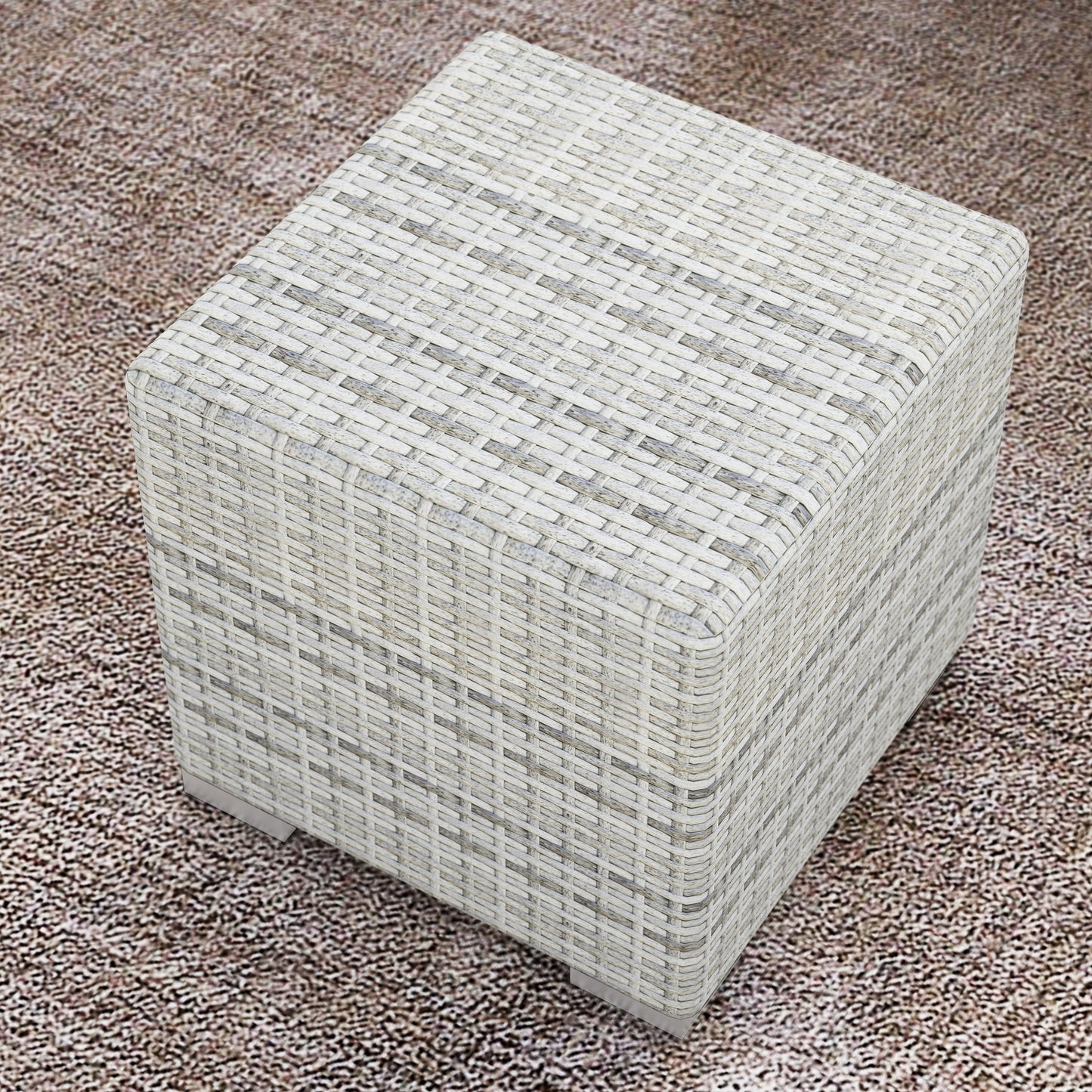 Set da conversazione per patio in vimini e alluminio Corvus da 8 pezzi