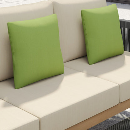 Set di divani da giardino Corvus Iona da 4 pezzi in legno di eucalipto e corda con tessuto Sunbrella