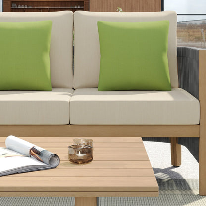 Set di divani da giardino Corvus Iona da 4 pezzi in legno di eucalipto e corda con tessuto Sunbrella