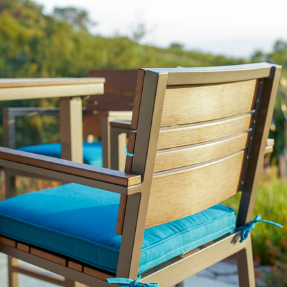 Set da bar per esterni Corvus Jasmine da 5 pezzi con cuscini Sunbrella