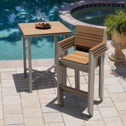 Set da bar per esterni Corvus Jasmine da 5 pezzi con cuscini Sunbrella