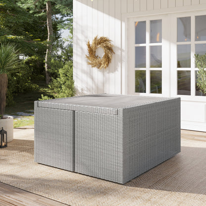 Set da pranzo per esterni in vimini e alluminio Corvus Martinka da 7 pezzi