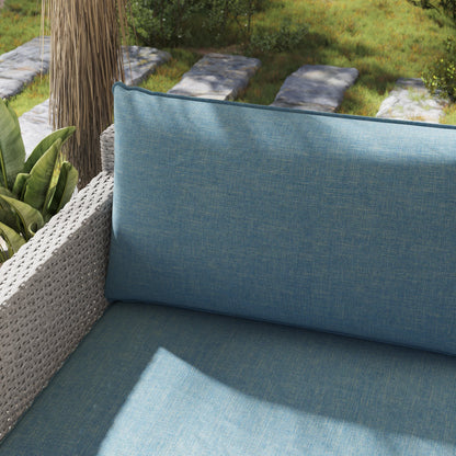 Set da pranzo per esterni in vimini e alluminio Corvus Martinka da 7 pezzi