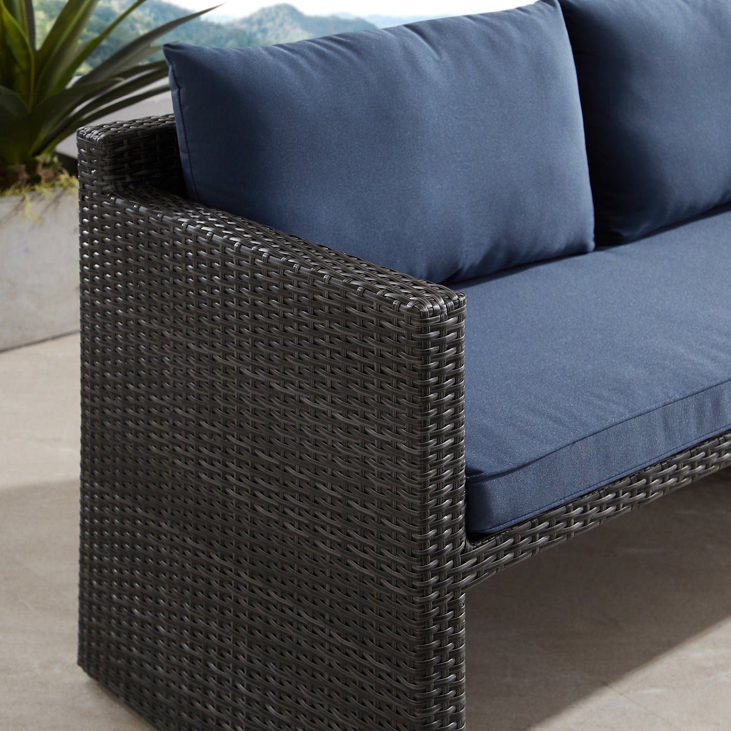 Set da pranzo per esterni in vimini e alluminio Corvus Martinka da 7 pezzi