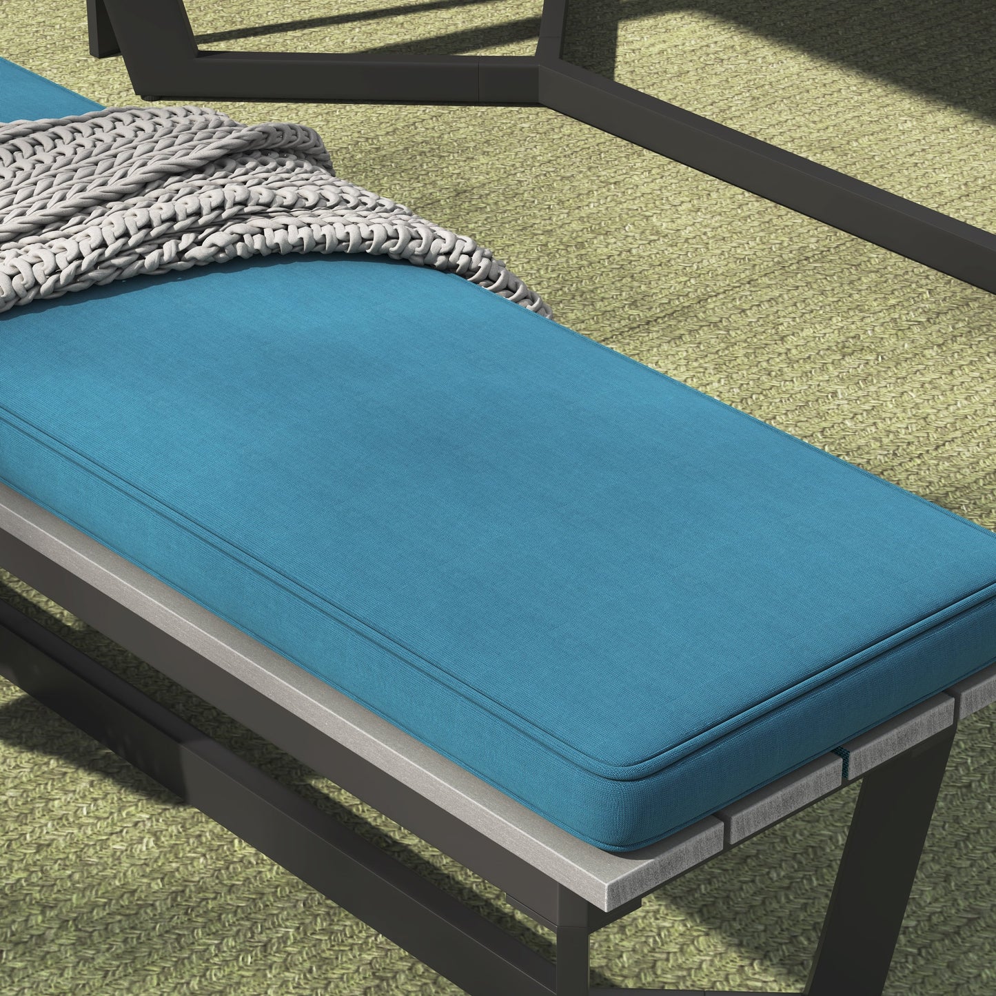 Set da pranzo per esterni Corvus Orville da 6 pezzi in alluminio con piano del tavolo in WPC