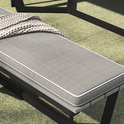 Set da pranzo per esterni Corvus Orville da 6 pezzi in alluminio con piano del tavolo in WPC