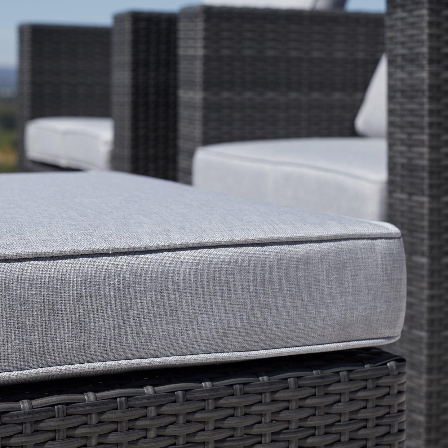 Set di divani componibili da giardino in vimini Corvus Trey da 12 pezzi