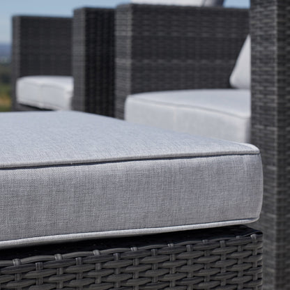 Set di divani componibili da giardino in vimini Corvus Trey da 12 pezzi