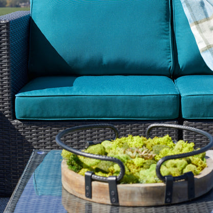 Set di divani componibili da giardino in vimini Corvus Trey da 12 pezzi