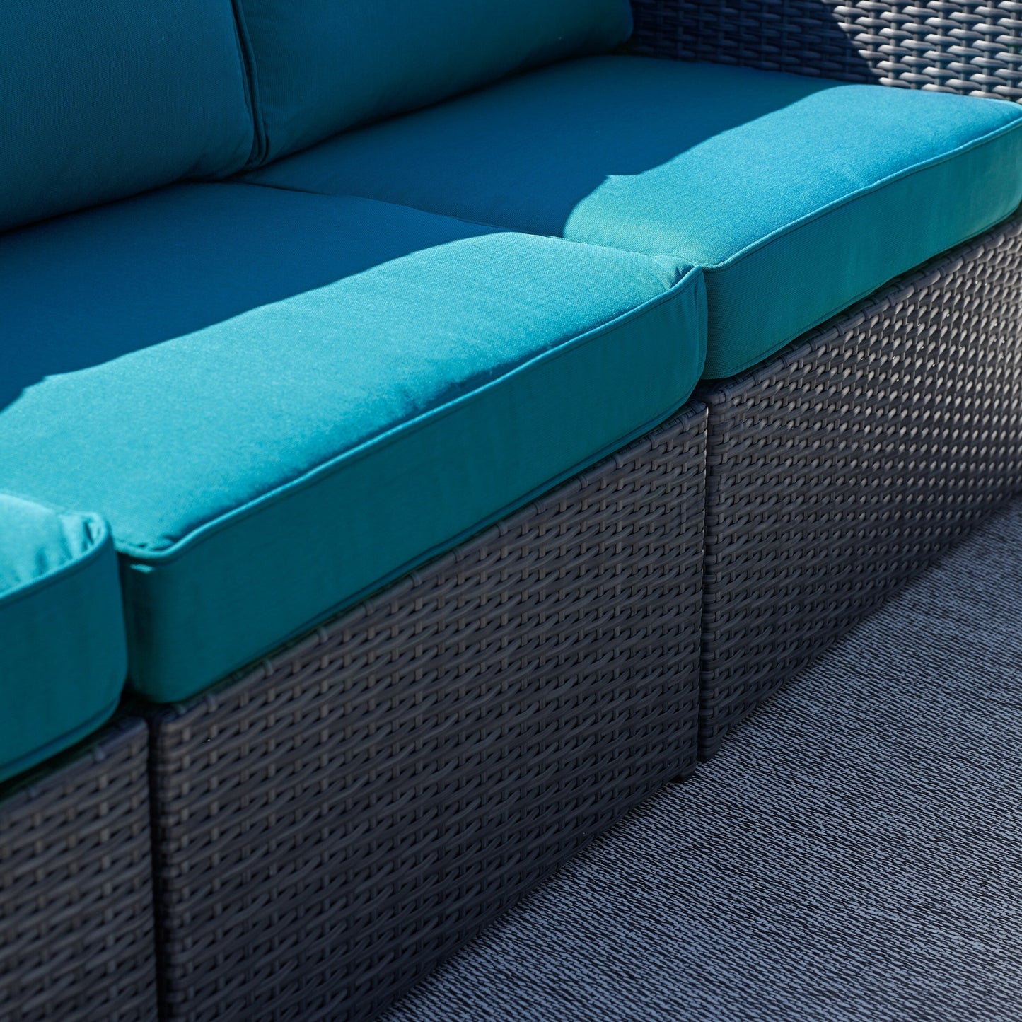 Set di divani componibili da giardino in vimini Corvus Trey da 12 pezzi