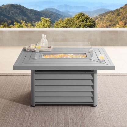 Set di mobili da giardino componibili in vimini intrecciato Corvus Trey da 13 pezzi con tavolo da fuoco