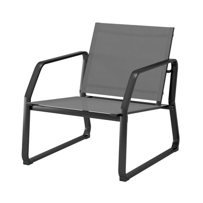 Set da conversazione in tessuto Corvus Yorkdale da 4 pezzi per esterni