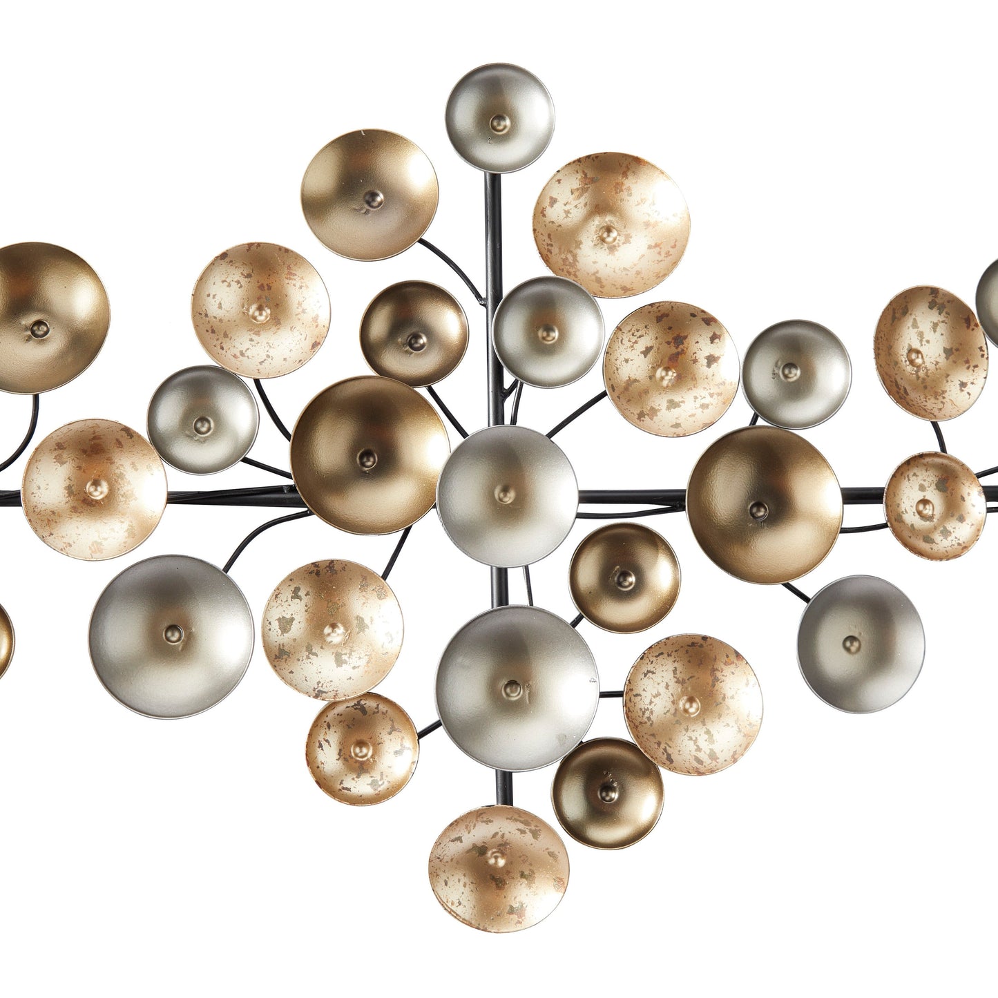 Decorazione da parete in metallo dorato CosmoLiving by Cosmopolitan con motivo strutturato