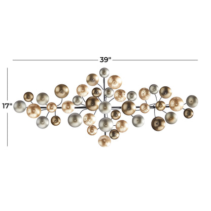 Decorazione da parete in metallo dorato CosmoLiving by Cosmopolitan con motivo strutturato