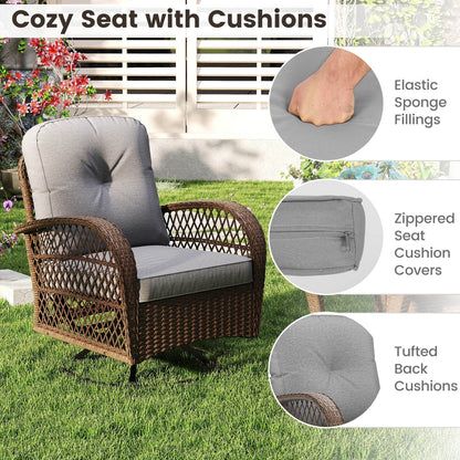 Set di mobili da bistrot girevoli da giardino Costway da 3 pezzi - Vedi dettagli