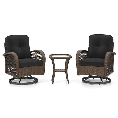 Set di mobili da bistrot girevoli da giardino Costway da 3 pezzi - Vedi dettagli