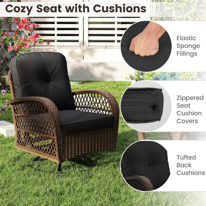 Set di mobili da bistrot girevoli da giardino Costway da 3 pezzi - Vedi dettagli