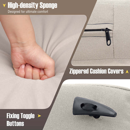 Set di mobili da pranzo per patio Costway da 7 pezzi, divano componibile in rattan PE - Vedi dettagli