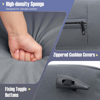 Set di mobili da pranzo per patio Costway da 7 pezzi, divano componibile in rattan PE - Vedi dettagli