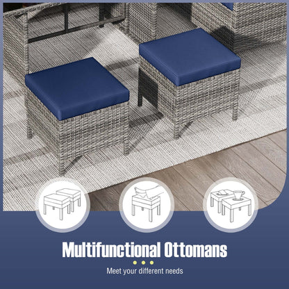 Set di mobili da pranzo per patio Costway da 7 pezzi, divano componibile in rattan PE - Vedi dettagli