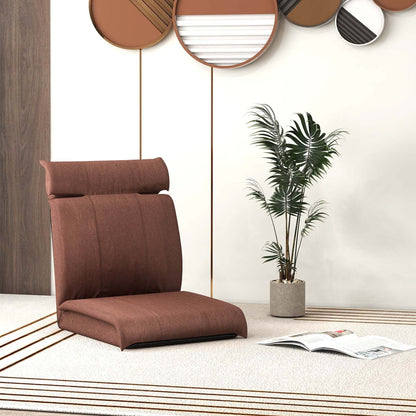 Sedia pieghevole da terra Costway con schienale regolabile in 14 posizioni - Vedi dettagli