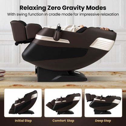 Poltrona massaggiante per tutto il corpo Costway con airbag, riscaldatore per la vita e rulli per i piedi