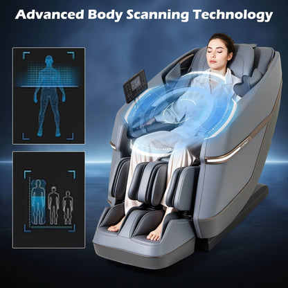 Poltrona massaggiante Costway Full Body Zero Gravity con airbag e riscaldamento della vita