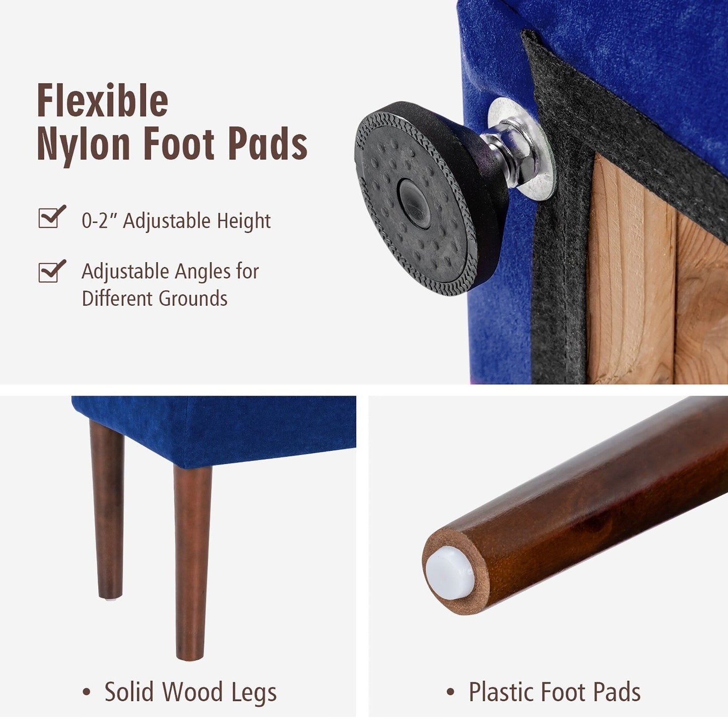 Divano singolo moderno in pile berbero Costway con pouf e cintura - 31'' x 31'' x 34,5''