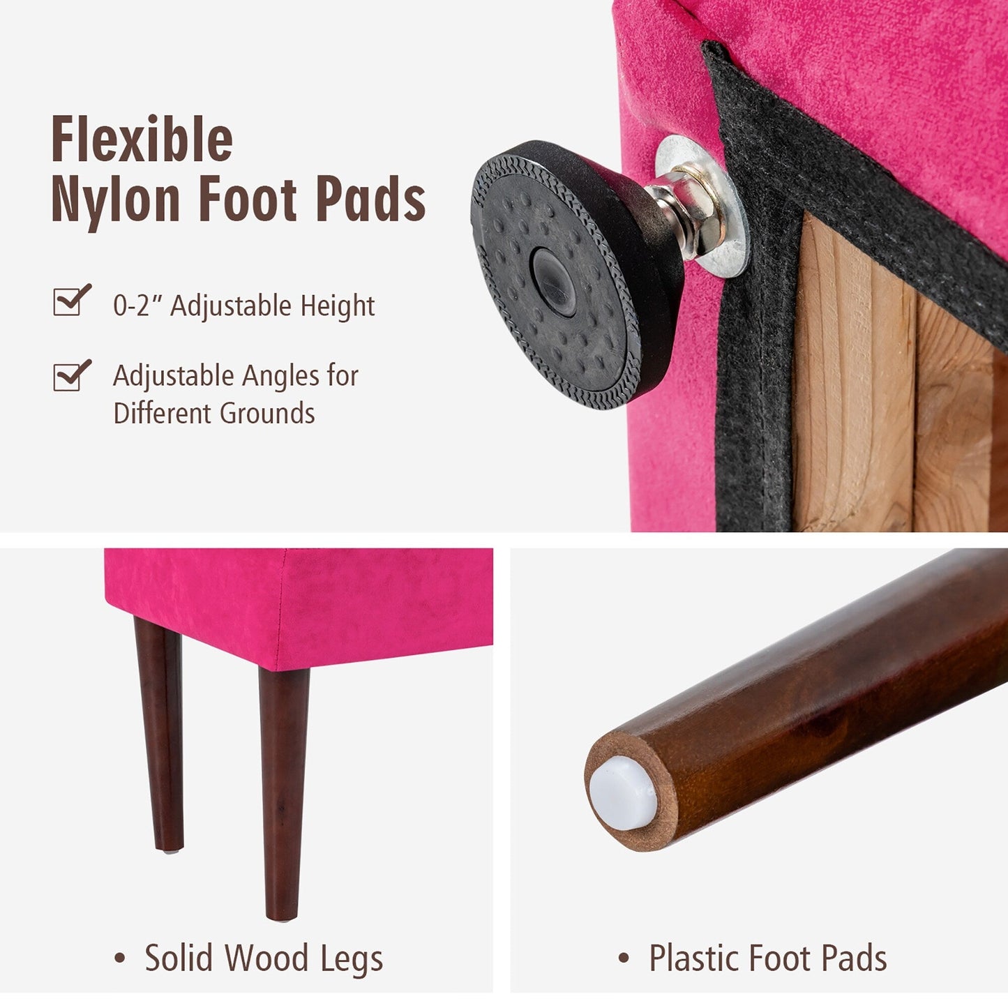 Divano singolo moderno in pile berbero Costway con pouf e cintura - 31'' x 31'' x 34,5''