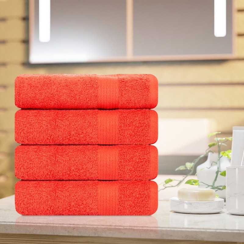 Asciugamani da bagno assorbenti in cotone 600 g/m², 30 x 54 pollici, 4 pezzi