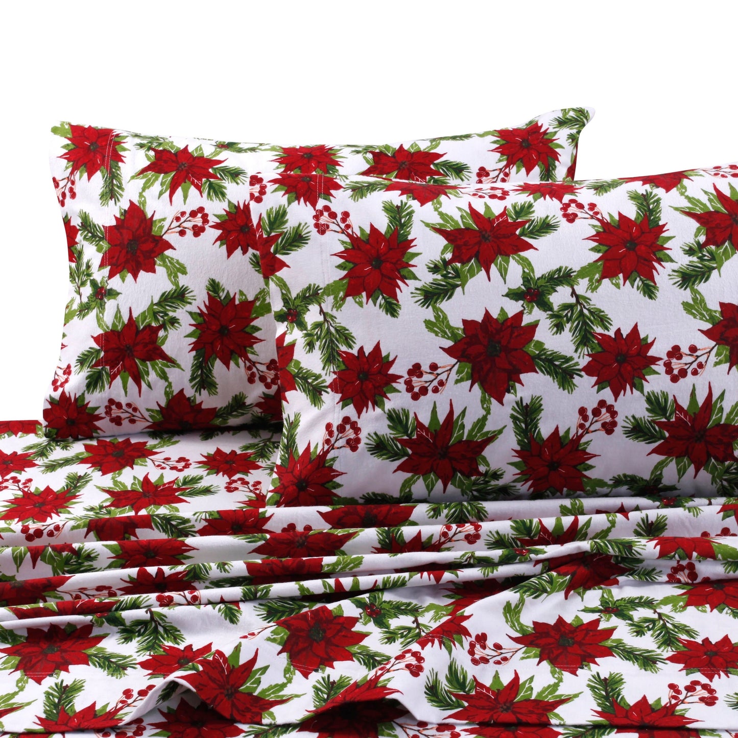 Set di lenzuola in flanella di cotone con tasche extra profonde e lenzuolo piatto oversize