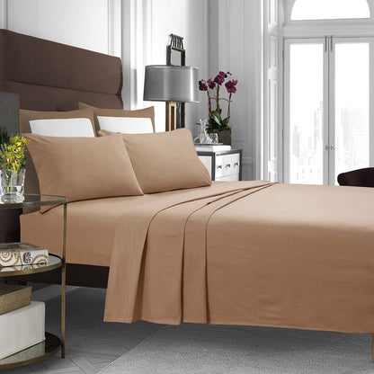 Set di lenzuola in flanella di cotone con tasche extra profonde e lenzuolo piatto oversize