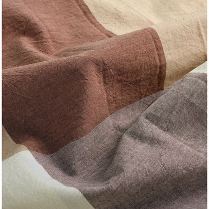 Set copripiumino in cotone a quadri con motivo a quadri, 3 pezzi