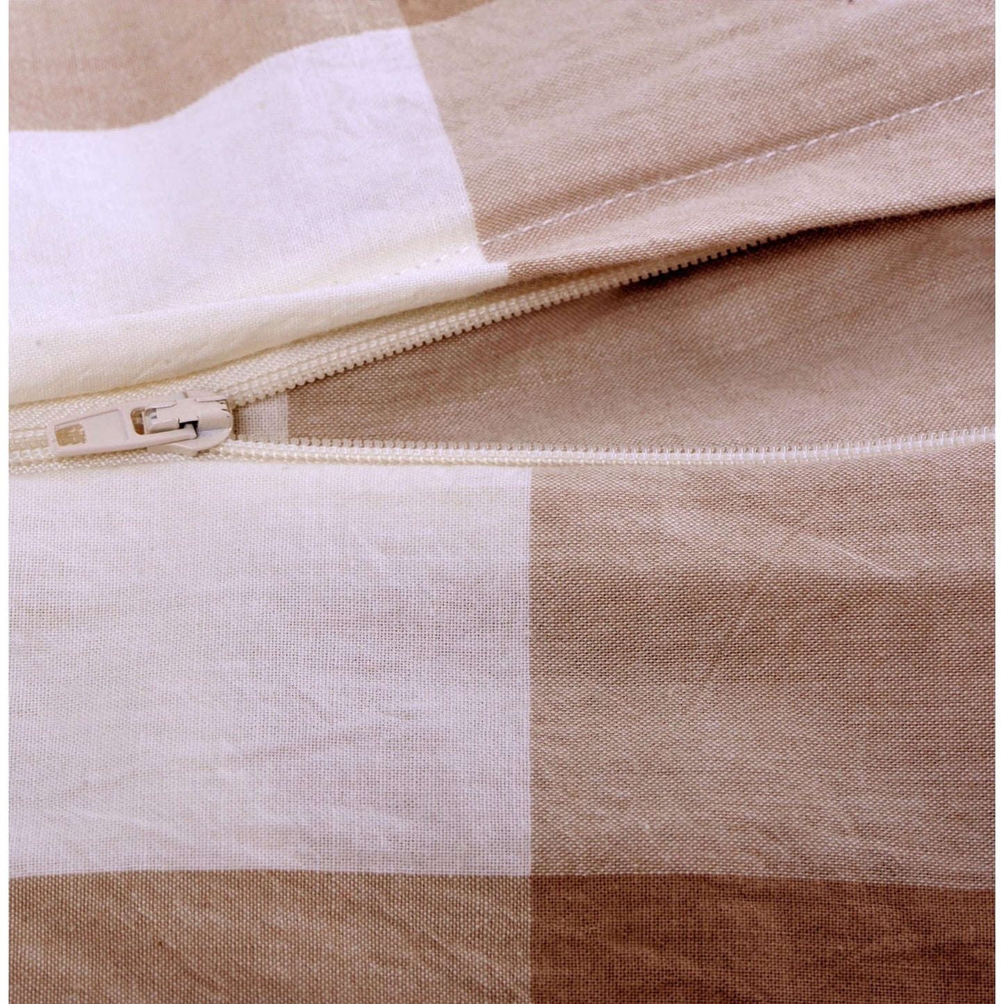 Set copripiumino in cotone a quadri con motivo a quadri, 3 pezzi