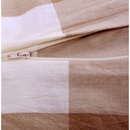 Set copripiumino in cotone a quadri con motivo a quadri, 3 pezzi