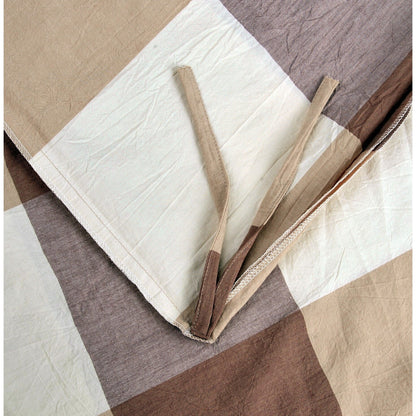 Set copripiumino in cotone a quadri con motivo a quadri, 3 pezzi