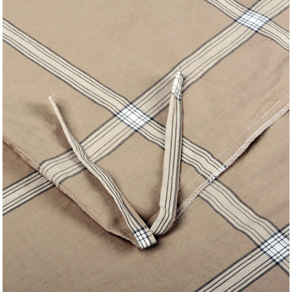 Set copripiumino in cotone a quadri con motivo a quadri, 3 pezzi