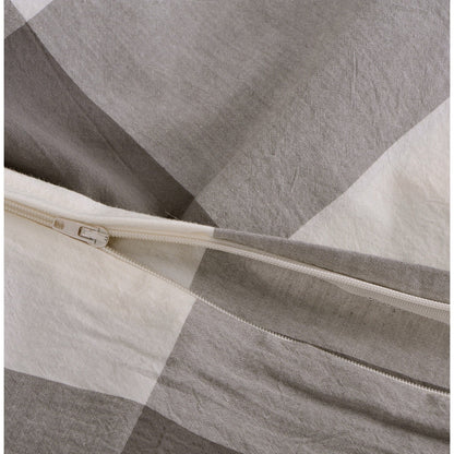 Set copripiumino in cotone a quadri con motivo a quadri, 3 pezzi