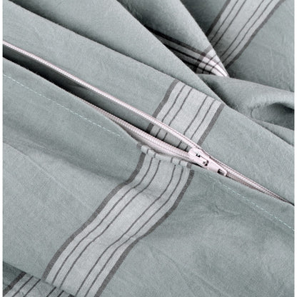 Set copripiumino in cotone a quadri con motivo a quadri, 3 pezzi